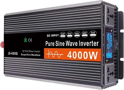 Miniatura 10 de Inversor de onda sinusoidal pura de 12 V a 220 V, 3000 W-6000 W, convertidor de potencia máxima de CC a CA con pantalla LCD, para automóvil, barco