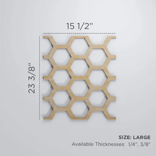 Miniatura 2 de 15 1/2"W X 23 3/8" H Large Westmore Decorativos Paneles De Pared De Madera De Calado, Aliso Alder