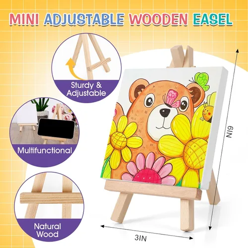 Miniatura 3 de ESRICH 5 Set Mini Kit de Pintura Acrílica, Kit de Pintura en Mini Lienzo, Regalos para la Fiesta de San Patricio, Lienzo de 4 * 4 Pulgadas