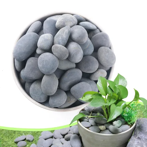 Miniatura 15 de Piedras de río de 2.4 libras para plantas y suculentas, paisajismo decorativo al aire libre y rocas de jardín de acuarios
