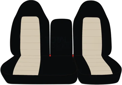 Miniatura 18 de Funda para asientos y apoya brazos de camiones, asiento delantero dividido 60/40 con apertura en el medio, para camión 1997-2000 Ford F-150, de 21
