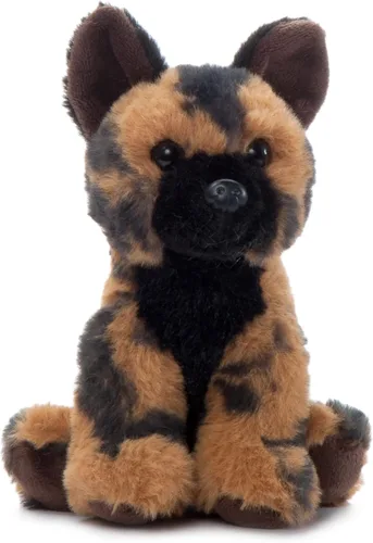The Petting Zoo Peluche de perro salvaje africano, regalos para niños, animales salvajes del zoológico Onez Babiez, juguete de peluche de perro