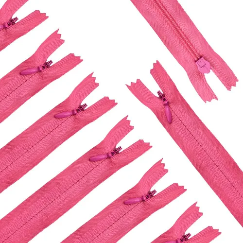 Miniatura 28 de Renashed 45 cremalleras invisibles de nailon mixto de 21.5 pulgadas para costura, costura, artesanía, 20 colores (mezcla de colores)