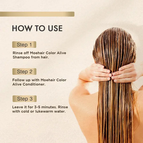 Miniatura 5 de MOEHAIR Acondicionador Color Alive Hidratante y nutritivo Acondicionador para cabello teñido Acondicionador sin parabenos ni sulfatos Reduce