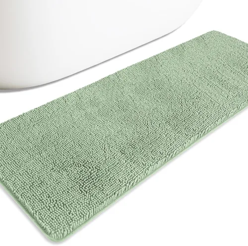 Miniatura 416 de Alfombra de baño pequeña de 12 x 18 pulgadas, lavable y absorbente, antideslizante, alfombra de baño de felpilla gruesa y suave para baño, ducha