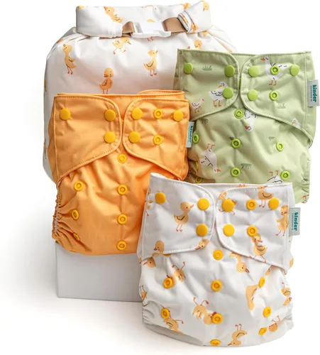 Miniatura 18 de Kinder Juego de 5 pañales de tela reutilizables para bebé, estilo bolsillo, camiseta atlética que absorbe la humedad, recién nacido a orinal 7-60