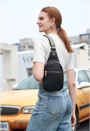 Miniatura 3 de WSRYDLDJ - Bolso bandolera pequeño de cuero para mujer, Negro Bo