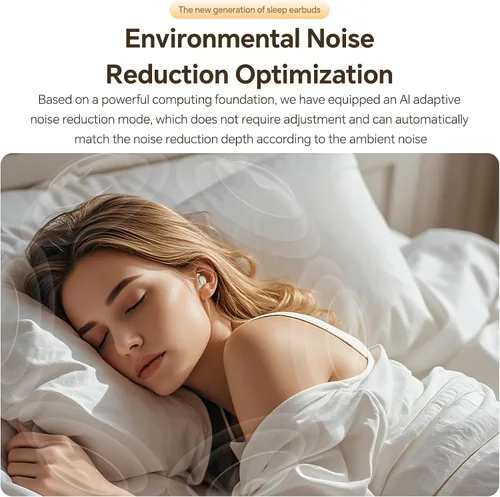 Miniatura 3 de Xmenha Mini auriculares invisibles para dormir de lado, auriculares inalámbricos Bluetooth para dormir, auriculares pequeños con cancelación