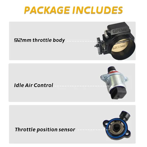Miniatura 6 de Cuerpo del acelerador de 92 mm para LS1 LS2 LS3 LS6 LS7 LSX Colector de admisión con sensores de posición del acelerador TPS y control de aire