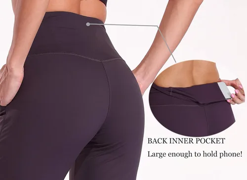 Miniatura 101 de Oalka - Pantalones deportivos para mujer, con cintura alta y bolsillos, para hacer deporte, yoga y entrenar