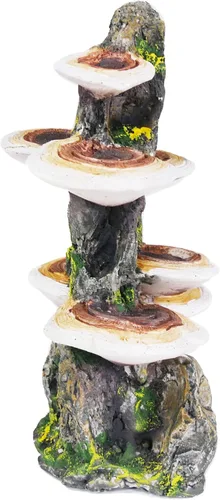 Miniatura 6 de Penn-Plax Deco-Réplicas - Tronco de árbol con estante para decoración de acuario de hongos, seguro para peceras de agua dulce y salada