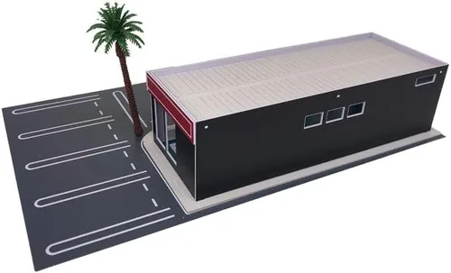 Miniatura 2 de Outland Models - Escenario para autos a escala - Concesionaria/Sala de exhibición de autos, escala 1:64