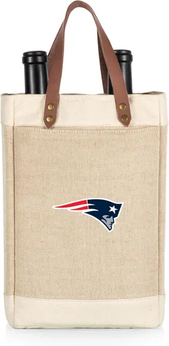 Miniatura 28 de PICNIC TIME NFL Pinot - Jute 2 Bottle Insulated Wine Bag - Wine Tote Bag - Wine Gift Bag, (Beige)