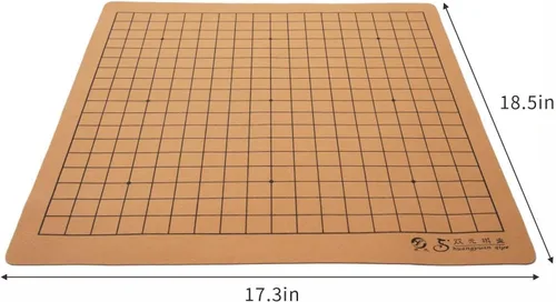 Miniatura 2 de Go - Tablero de juego reversible de 19 x 19/13 x 13 pulgadas, enrollable y plegable, de piel sintética, portátil, juego de mesa de estrategia