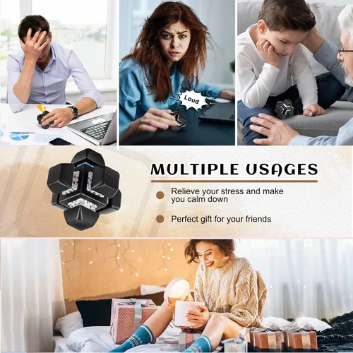 Miniatura 6 de Taiyin 1 juguete con teclado con clicker, llavero para la ansiedad, juguetes de descompresión, juguetes para aliviar el estrés, para adultos