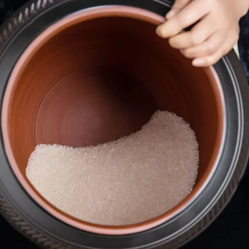 Miniatura 2 de DXYLFFF Dispensador de granos de 55.1 lbs, cilindro de arroz de cerámica con tapa, almacenamiento hermético de alimentos a granel, organización