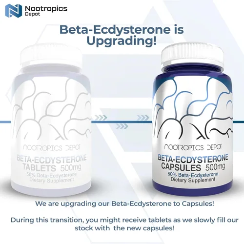 Miniatura 3 de Nootropics Depot Beta Ecdysterona/20-hidroxiecdisona 50% cápsulas 500mg Extracto de cianotis aracnoidea Fitoecdisteroide 30