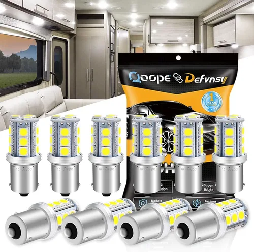 Miniatura 9 de Bombilla LED 1156 1141 de 10V-30V CA/CC súper brillante blanco cálido 1073 7506 BA15S bombillas de repuesto para RV caravana cámper remolque