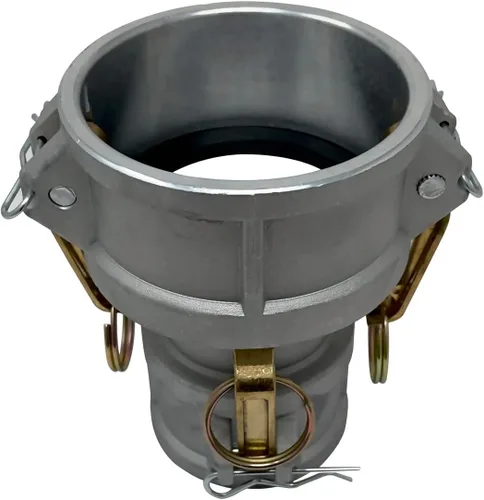 Miniatura 5 de Gloxco Acoplador de aluminio tipo DD leva y carrete de ranura, 3" Camlock hembra x 3" Camlock hembra (CAM-30-DD-AL)