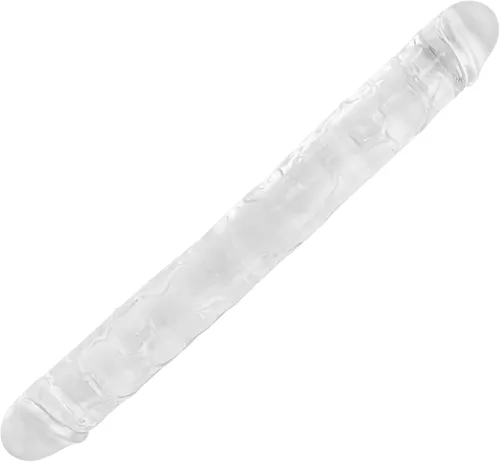 Miniatura 20 de Consolador doble de cristal de 11.8 x 1.37 pulgadas, consolador largo anal realista, suave y flexible, con venas y glande para adultos, juguetes