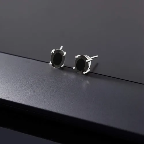 Miniatura 238 de Gem Stone King Aretes de oro de 14 quilates con piedra natal ovalada de 0.315 x 0.236 in Aretes de oro para mujer