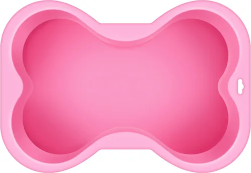 Puppy Cake Molde de silicona en forma de hueso de perro (rosa)