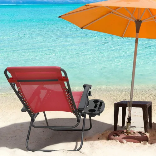 Miniatura 7 de Flamaker Silla de Patio de Gravedad Cero Sillas Reclinables para Exteriores Silla de Descanso Plegable Silla de Descanso Ajustable para Césped