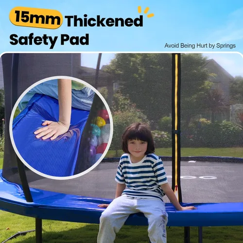 Miniatura 7 de ORCC 1200LBS Weight Capacity Trampoline 16 15 14 12 10 8 FT for Kids with Safety Enclosure Net for Children Adults Outdoor Yard Trampolines