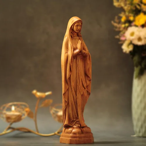 Miniatura 3 de 11.8 Inches Our Lady of Lourdes Catholic Icons Handmade Our Lady Statue Religious Gifts Our Lady of Guadalupe Catholic Art Mothers Day Gifts