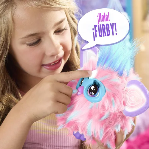 Miniatura 3 de Furby Cotton Candy, 15 accesorios de moda, juguetes de peluche interactivos para niñas y niños de 6 años en adelante, animatronic activado por voz