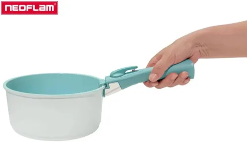 Miniatura 2 de NEOFLAM FIKA MIDAS - Juego de utensilios de cocina antiadherentes de 8 piezas con mango desmontable, juego de ollas y sartenes compatibles