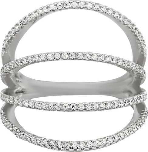 Miniatura 2 de Evan joyas, EV52025, Plata Esterlina Multi Banda Color Plateado Declaración Anillo (Plata), plata de ley, 7, EV5-2025-S