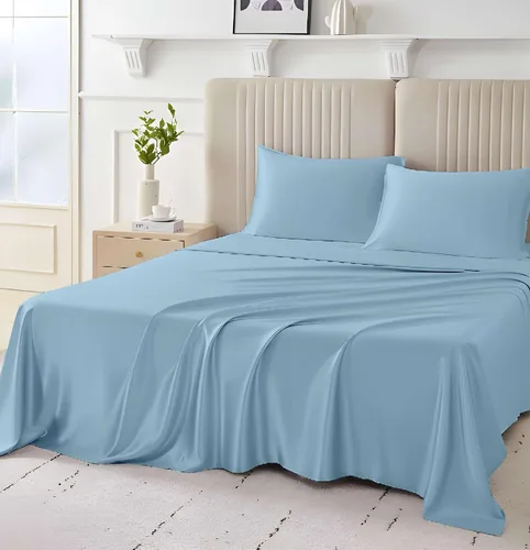 Miniatura 16 de SlumberWell Giza Sheets Twin - Sábanas de 100% algodón egipcio Giza - Juego de 4 piezas - Tamaño individual - Gris oscuro sólido