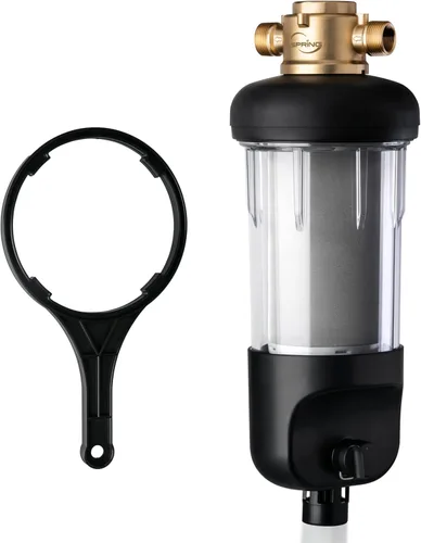 iSpring WSP500J Filtro de agua reutilizable de sedimentos de centrifugado para toda la casa de tamaño jumbo mejorado, gran capacidad, prefiltración