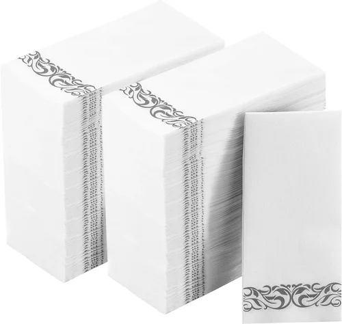 Miniatura 13 de Vplus Paquete de 200 unidades de toallas de invitados de calidad premium desechables, servilletas de cena suaves y absorbentes, servilletas