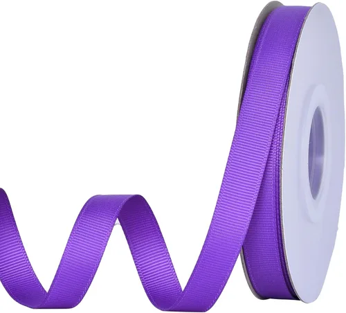 Miniatura 33 de YAMA Rollo de cinta de grogrén sólido, 1 pulgada, 25 yardas para cintas de envoltura de regalos, color blanco