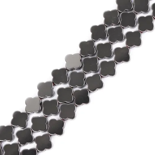 Miniatura 20 de HAAMIIQII 35 piezas de cuentas de gema suelta de hematita negra natural de 12 mm en forma circular, cuentas de piedra espaciadora para hacer