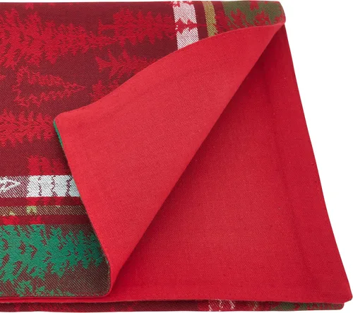 Miniatura 2 de Saro Lifestyle Camino de mesa a cuadros con árbol de Navidad, multicolor, 13 x 54 pulgadas