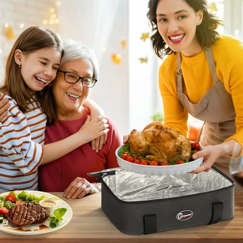Miniatura 2 de GhvyenntteS - Porta cacerolas aisladas para alimentos calientes o fríos, bolsa para mantener la comida caliente, bolsa de lasaña para el almuerzo