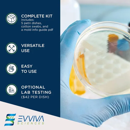 Miniatura 6 de Evviva Sciences - Kit de prueba de moho para el hogar, 5 pruebas de detección simples con análisis de laboratorio opcional (tarifa adicional)