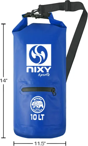 Miniatura 3 de NIXY Bolsa seca impermeable de 10 L con parte superior enrollable, ligera y duradera para paddleboard, kayak, senderismo, camping, canotaje, playa