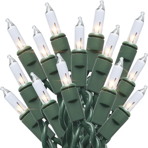 Miniatura 5 de MULTI-SPARKING Guirnalda de luces de Navidad rosadas, 35 unidades, incandescentes, mini luces de Navidad rosadas para árboles pequeños