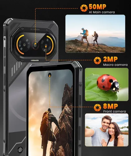 Miniatura 4 de FOSSIBOT F114 28GB+256GB Teléfono resistente desbloqueado 120Hz, 6.67 pulgadas Gorilla Glass, teléfono celular delgado de 0.425 in, teléfono