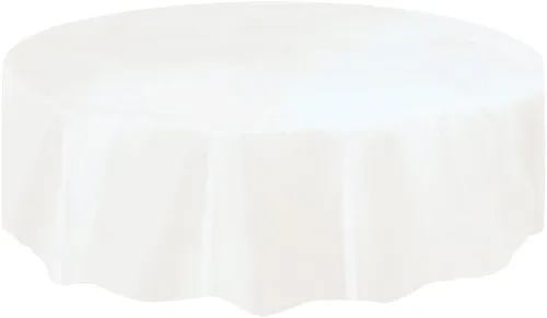 Miniatura 8 de Mantel redondo de plástico sólido negro (84 pulgadas), 1 unidad, diseño elegante y calidad premium, ideal para fiestas, eventos y uso diario