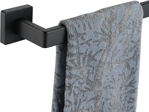 Miniatura 10 de JQK Barra de Toalla Dorada, Toallero de 32.36 Pulgadas con Bordes Redondeados, Montaje en Pared de Acero Inoxidable 304 para Baño, Longitud Útil