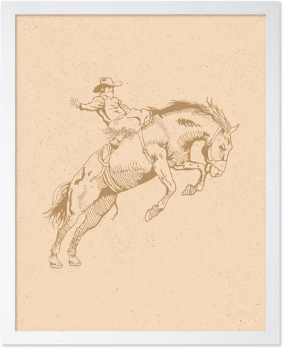 Miniatura 49 de Poster Master Póster de Rodeo marrón – Estampado retro de vaquero sobre caballo – Arte de vaquero – Arte occidental – Arte del salvaje oeste
