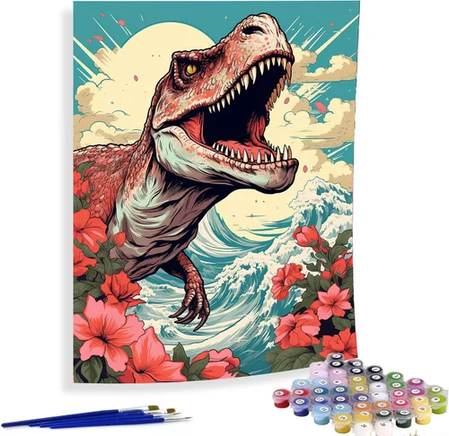 Miniatura 5 de Diymood Kits de pintura por números para adultos, esqueleto, pintura al óleo, pintura al óleo, pintura acrílica por números, kits para niños
