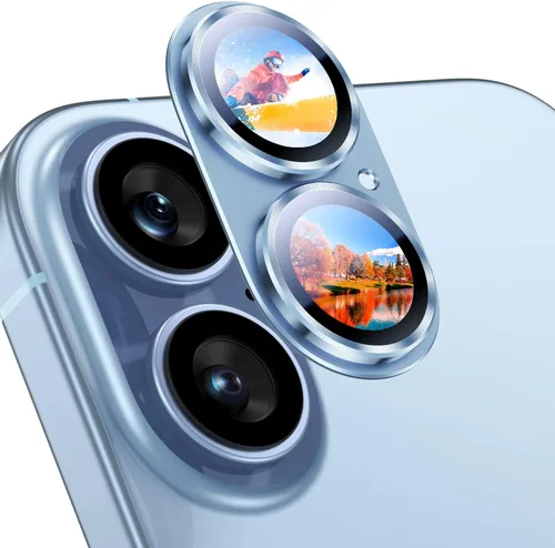 Miniatura 24 de Uyiton Compatible con iPhone 17 Pro Protector de Lente de Cámara - [No Fácil de Romper][Fuerte Adsorción][Compatible con Fundas] Cubierta de Titanio
