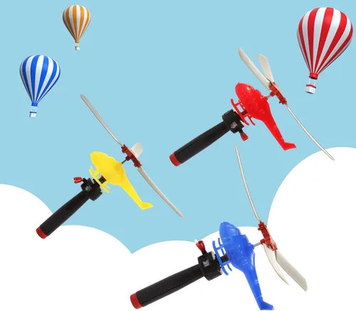 Miniatura 6 de VETE Paquete de 8 aviones de juguete volador helicóptero para niños pequeños, helicóptero giratorio de 360° juguetes de avión para niños y niñas