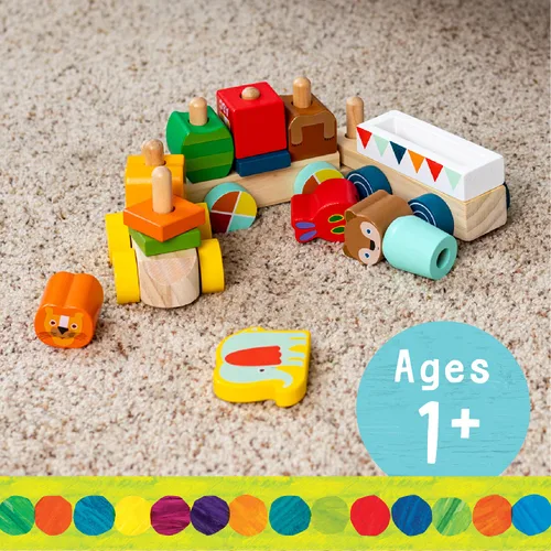 Miniatura 5 de Kids Preferred World of Eric Carle The Very Hungry Caterpillar - Juego de tren de madera, 12 piezas